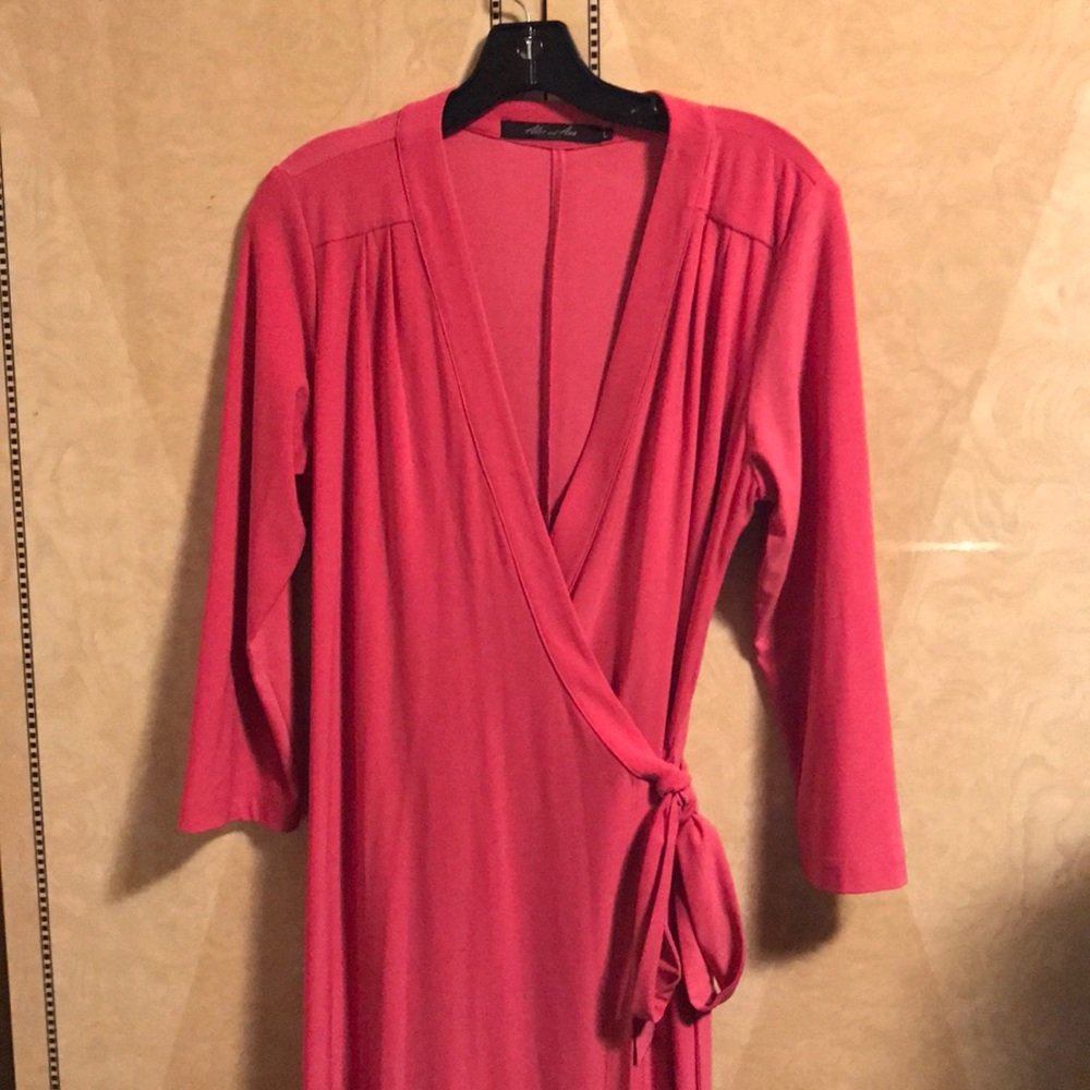 Pink wrap dress